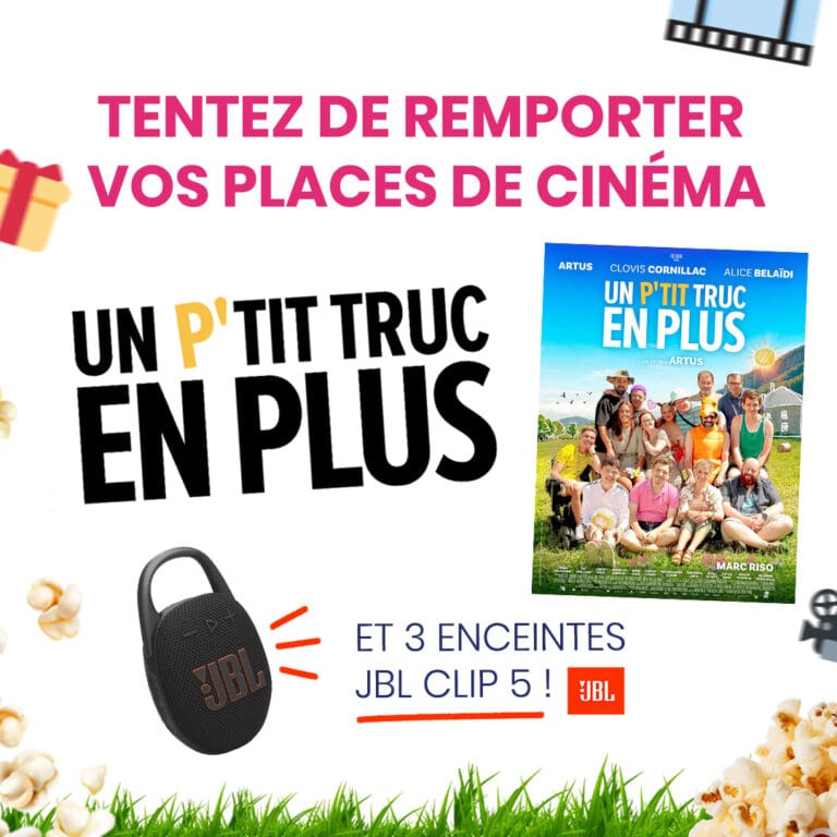Tentez de remporter une enceinte JBL Clip 5 et des places de cinéma