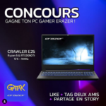 GAGNE UN PC GAMING : Le Crawler E25 qui intègre le duo AMD Ryzen 5 & RTX3050Ti