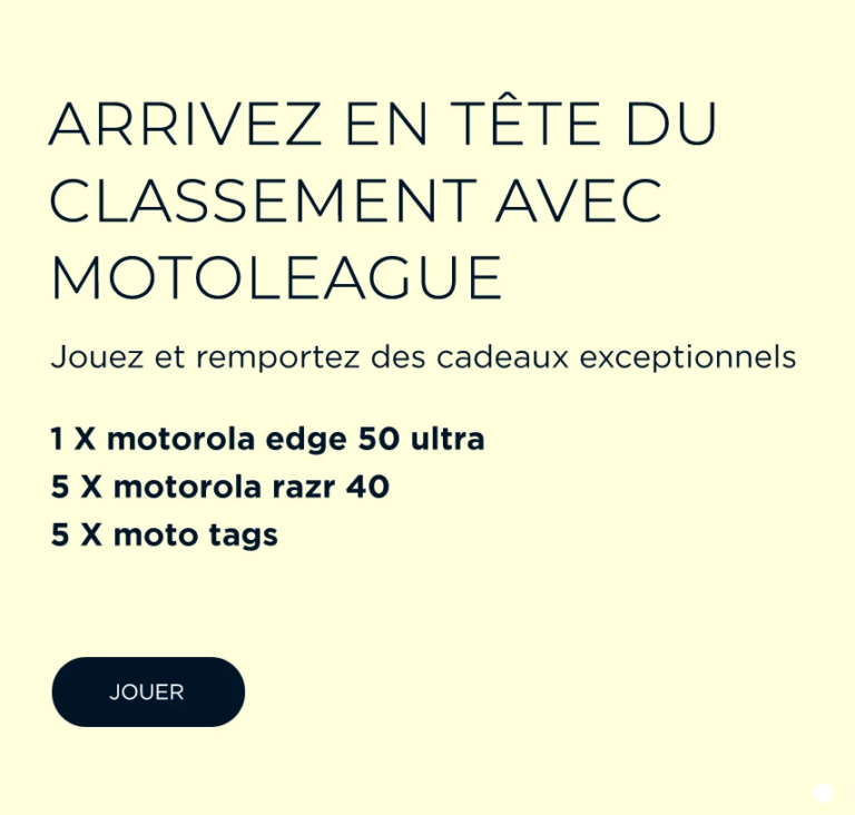 Remportez des cadeaux Motorola