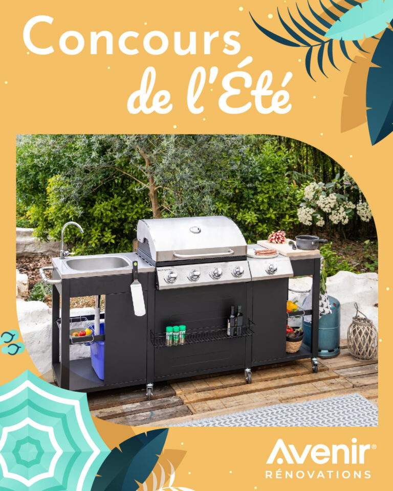 Gagnez une cuisine d’extérieur complète : barbecue à gaz, évier, plan de travail intégré…