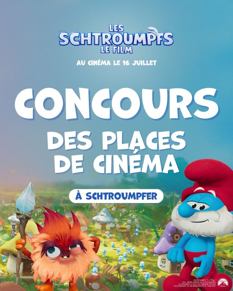 Tentez de gagner vos places de cinéma pour aller voir le film Les Schtroumpfs