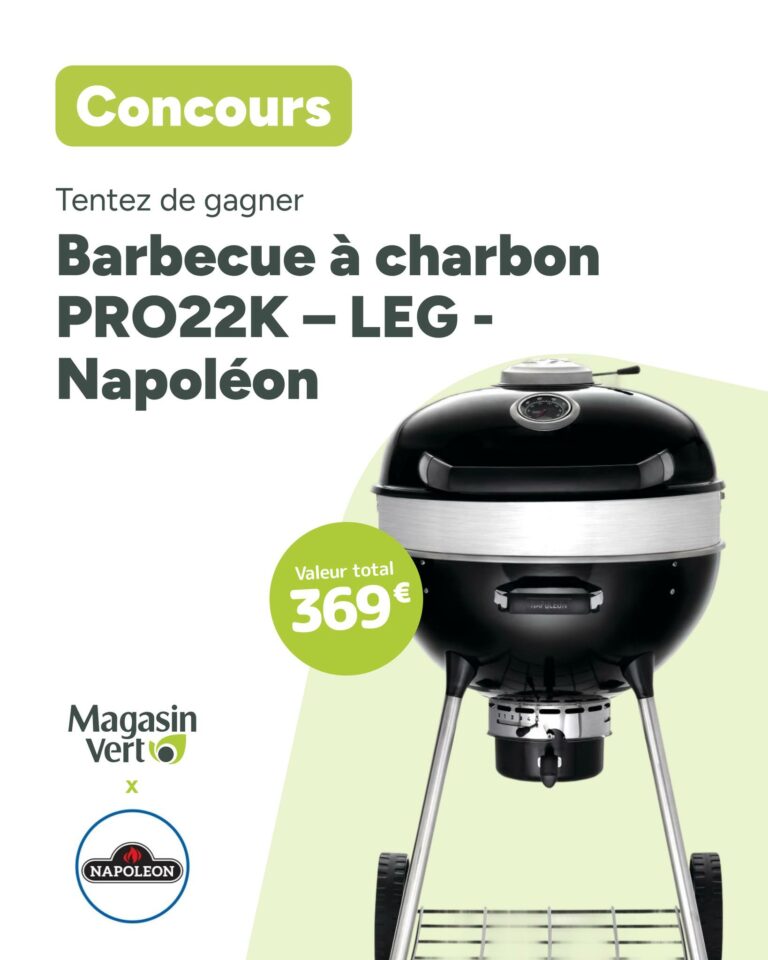 Gagnez un barbecue à charbon PRO22K – LEG Napoléon, d’une valeur de 369€