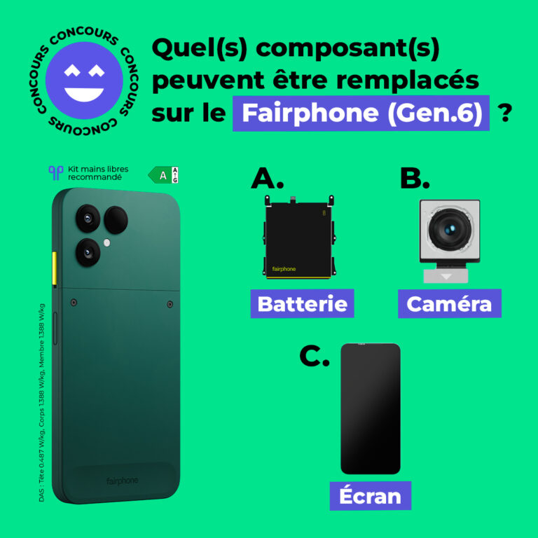 Gagnez un smartphone Fairphone (Gen. 6)