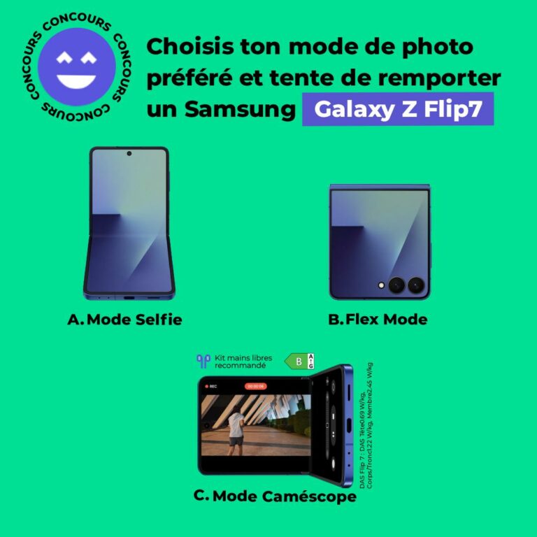 Gagnez un smartphone Samsung Galaxy Z Flip7