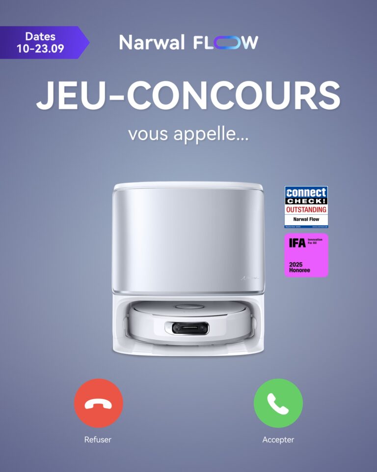 Gagnez un aspirateur robot Narwal Flow d’une valeur de 1299€