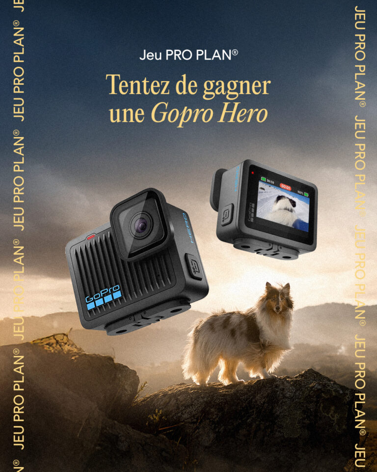 Tentez de remporter une GoPro pour capturer chaque instant de complicité avec votre compagnon à quatre pattes