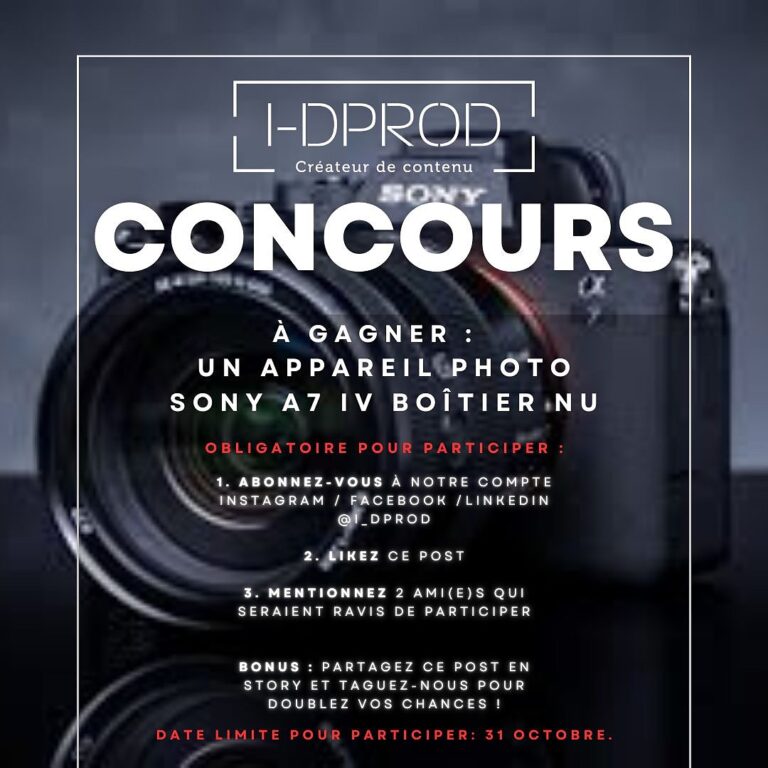 Gagnez un appareil Photo Sony A7 IV
