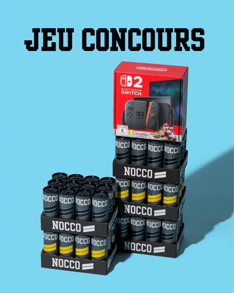 Gagnez une console Nintendo Switch ainsi que 5 packs NOCCO