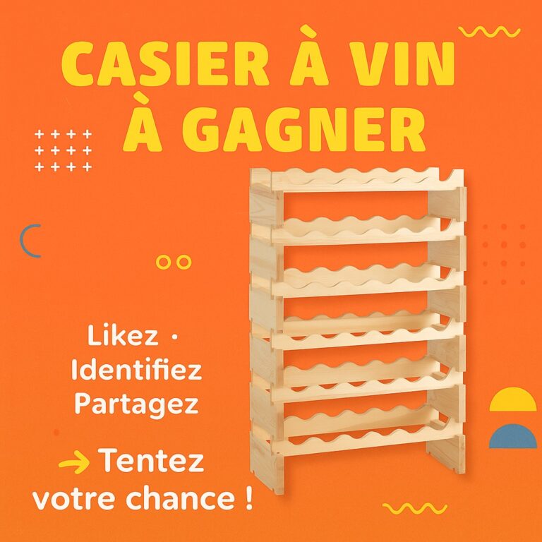 Gagnez un casier à vin en bois 6 couches, capable d’accueillir 36 bouteilles avec une grande stabilité