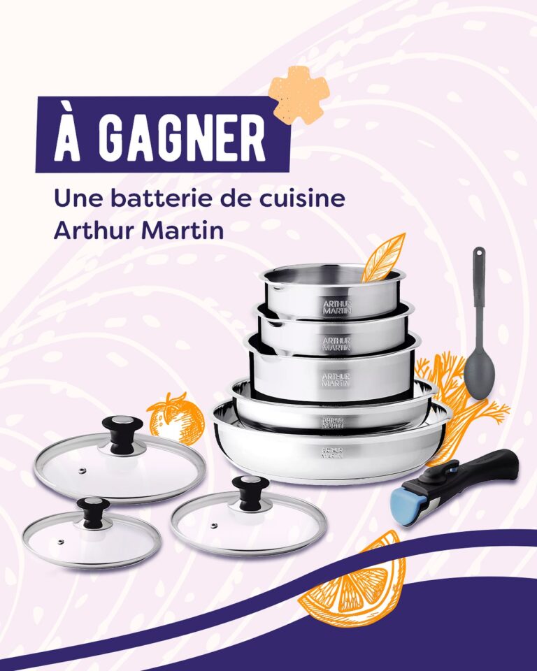 À gagner : une batterie de cuisine Arthur Martin