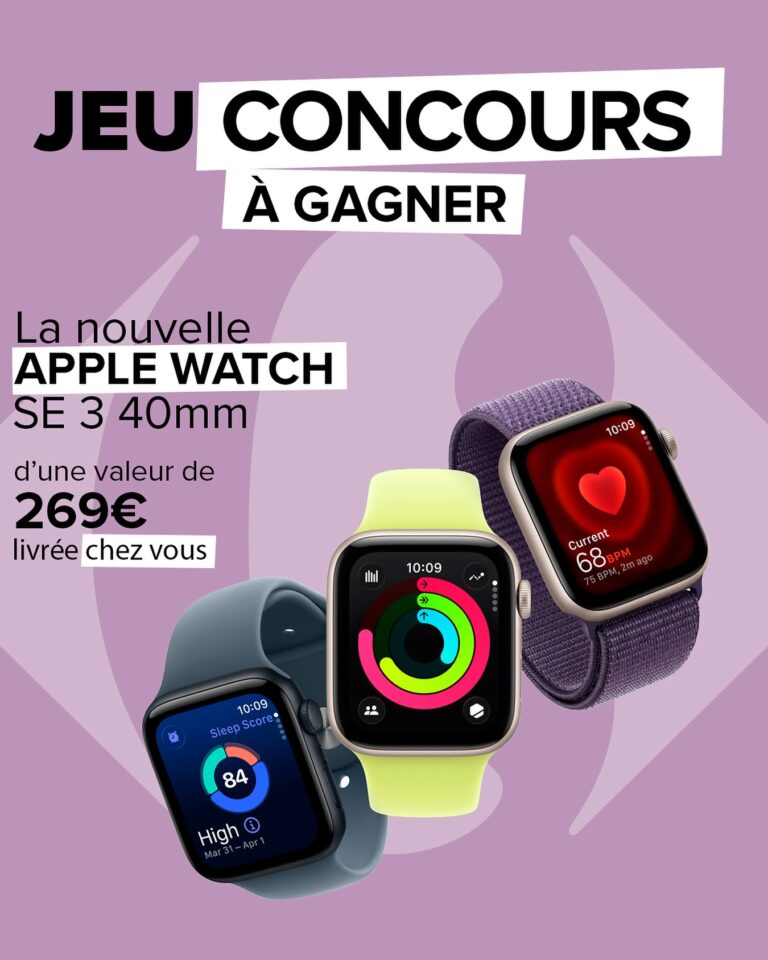 Gagnez la nouvelle Apple Watch SE 3 40mm d’une valeur de 269€