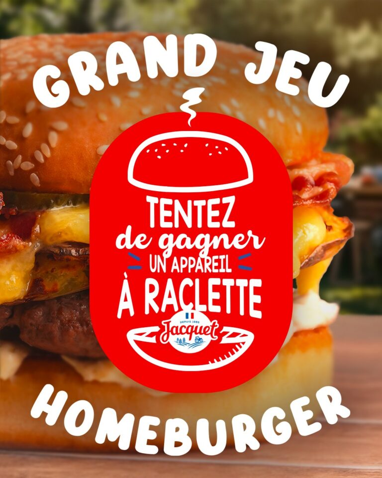 Tentez de gagner un appareil à raclette de compèt made in France pour 10 personnes et des pains burger Jacquet