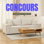 Gagnez un canapé ZOLA : velours côtelé beige, assise généreuse, fonction convertible et coffre intégré