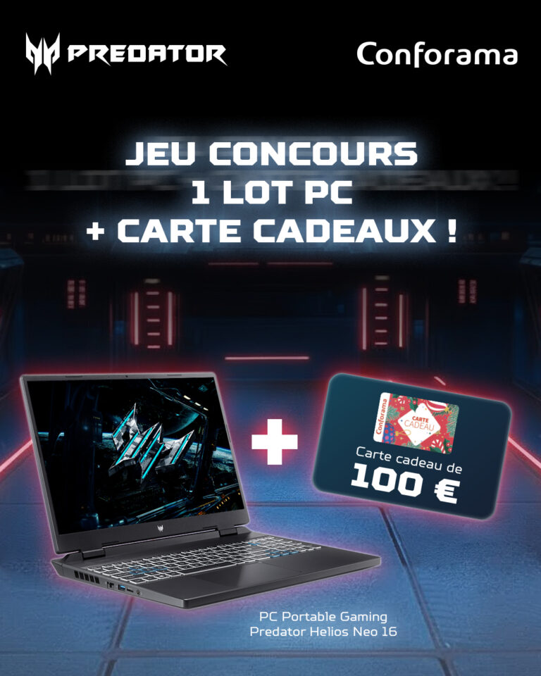 Gagnez un PC Portable Predator Helios Neo 16
