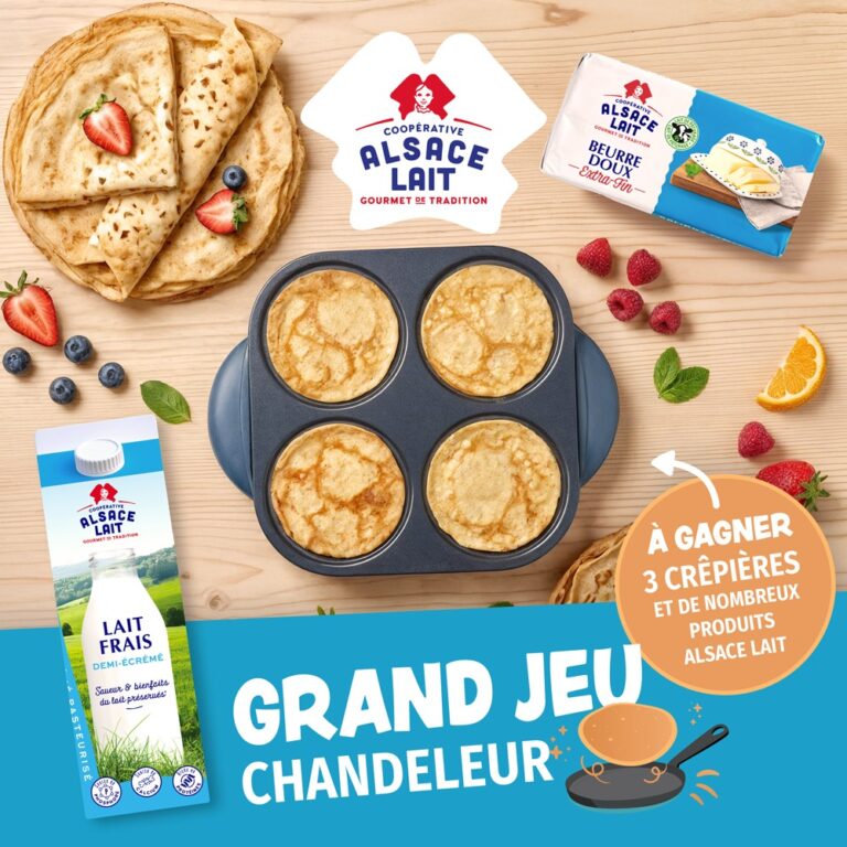 Gagnez 3 crêpières et 10 glacières garnies Alsace Lait