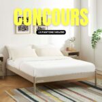 Gagnez notre lit PANTONE 140×190 en métal taupe