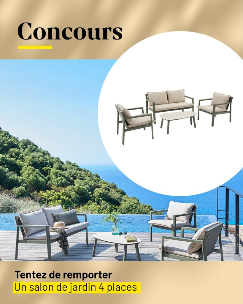 Gagnez un salon de jardin Flovia vert laurie