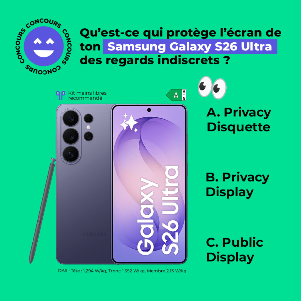 Tente de remporter le nouveau Samsung Galaxy S26 Ultra avec RED le partenaire des vrais bons plans