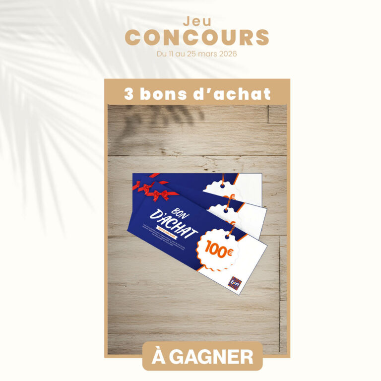 Gagnez 3 bons cadeaux de 100€ chez B&M !