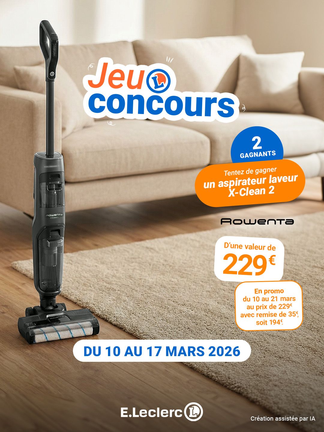 Gagnez un aspirateur laveur Rowenta