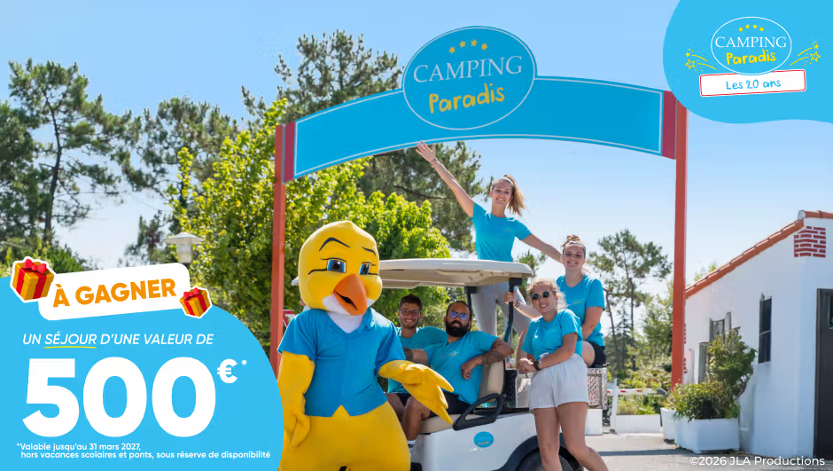 Jouez et tentez votre chance pour vivre un séjour exceptionnel en famille avec Les Vacances Camping Paradis !
