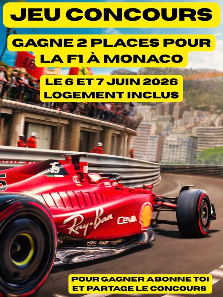 Gagnez 2 places pour participer au Grand prix le plus mythique de la Formule 1 à Monaco