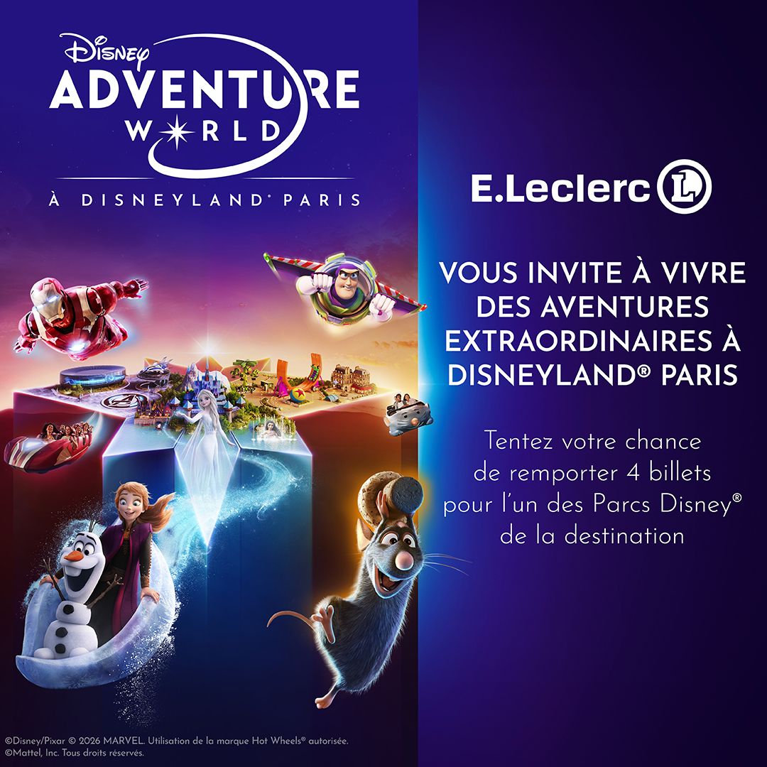 Tentez de remporter 4 billets pour l’un des Parcs Disney de votre choix à Disneyland Paris