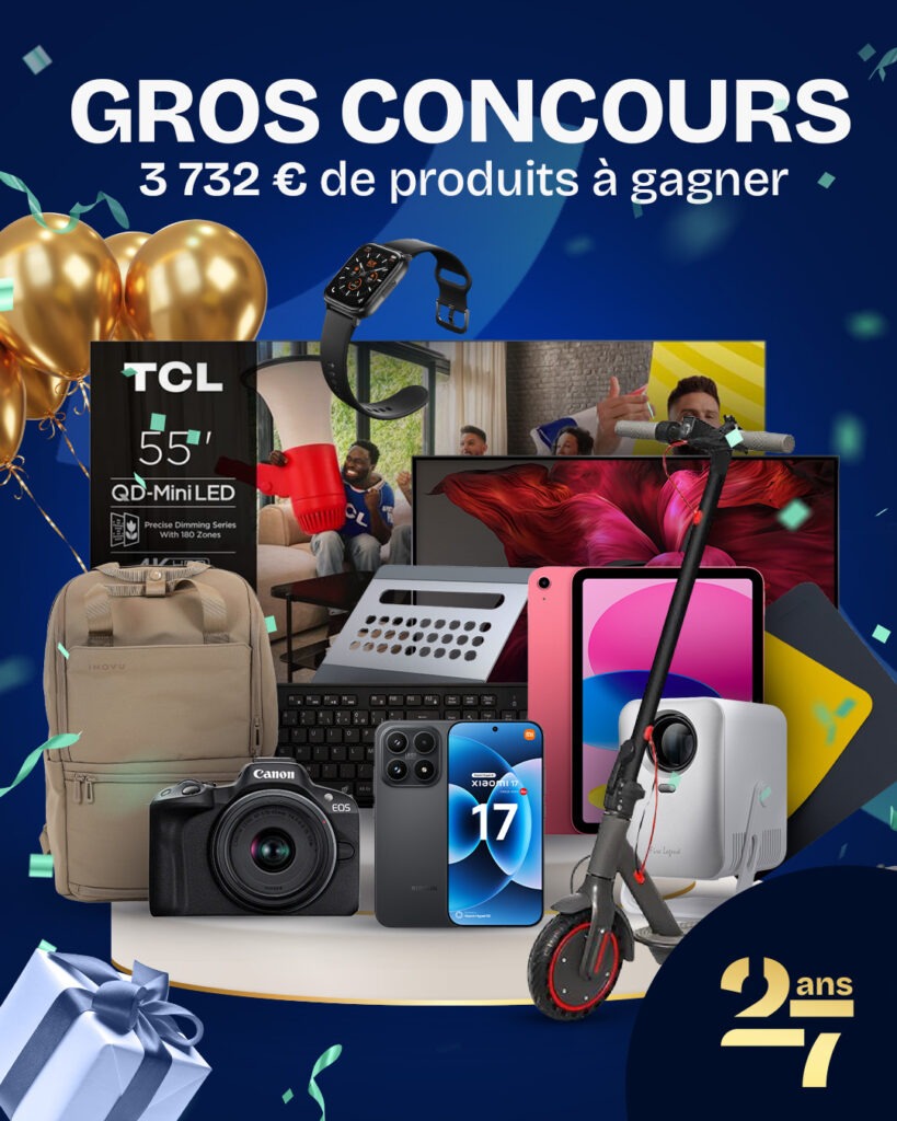 MÉGA CONCOURS – Gagnez un lot high-tech d&rsquo;une valeur de 3 732€