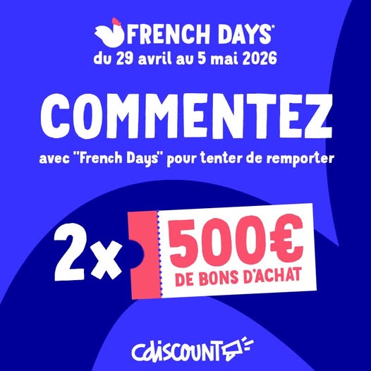 Gagnez 2 bons d&rsquo;achat Cdiscount d&rsquo;une valeur de 500€