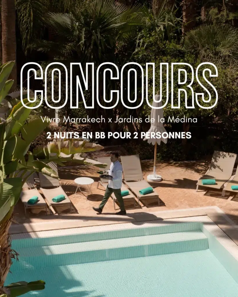 Tentez de gagner 2 nuits pour 2 personnes avec petit-déjeuner inclus à Marrakech