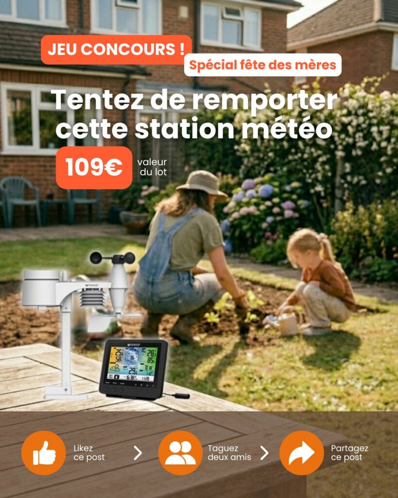 Tentez de remporter cette station météo connectée d&rsquo;une valeur de 109€
