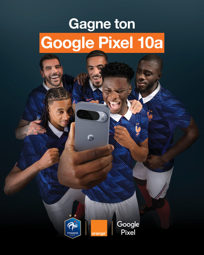 Tente de gagner un Google Pixel 10a, le smartphone officiel de l’Ăquipe de France