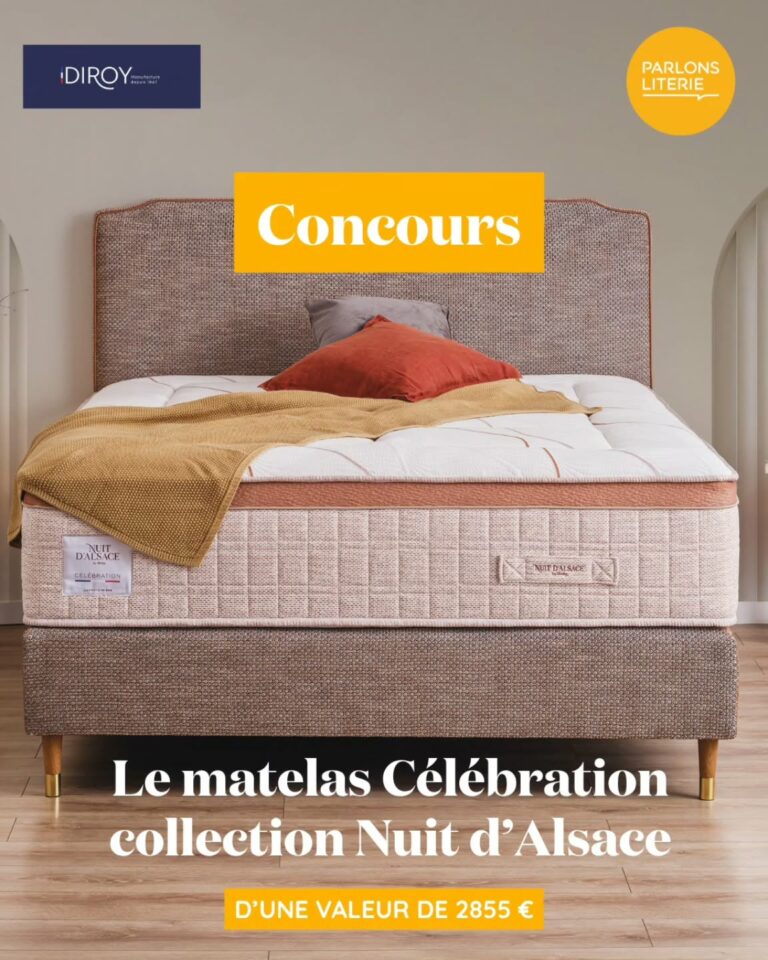 Gagnez le superbe matelas Célébration de leur collection Nuit d’Alsace d&rsquo;une valeur de 2855€