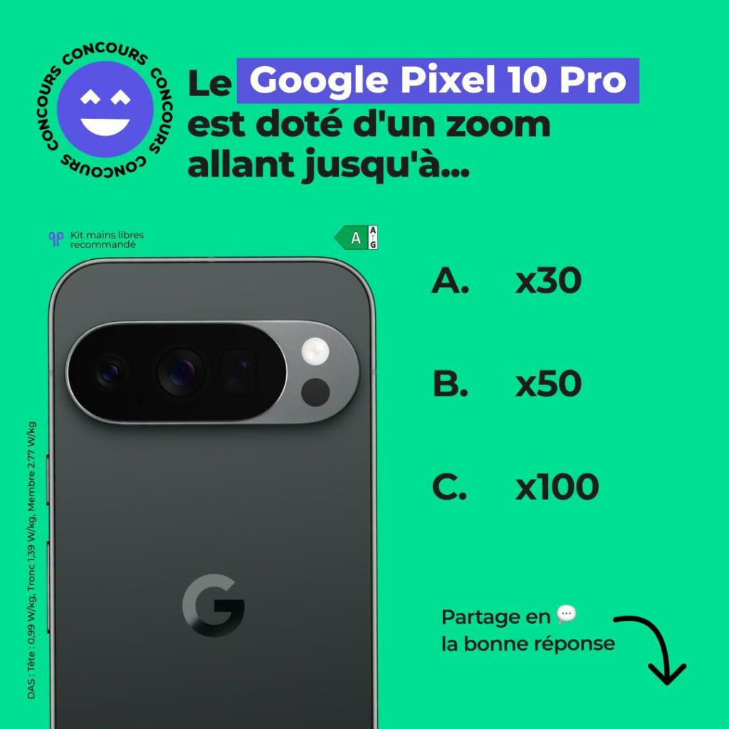 Tente de remporter un Google Pixel 10 Pro avec RED !
