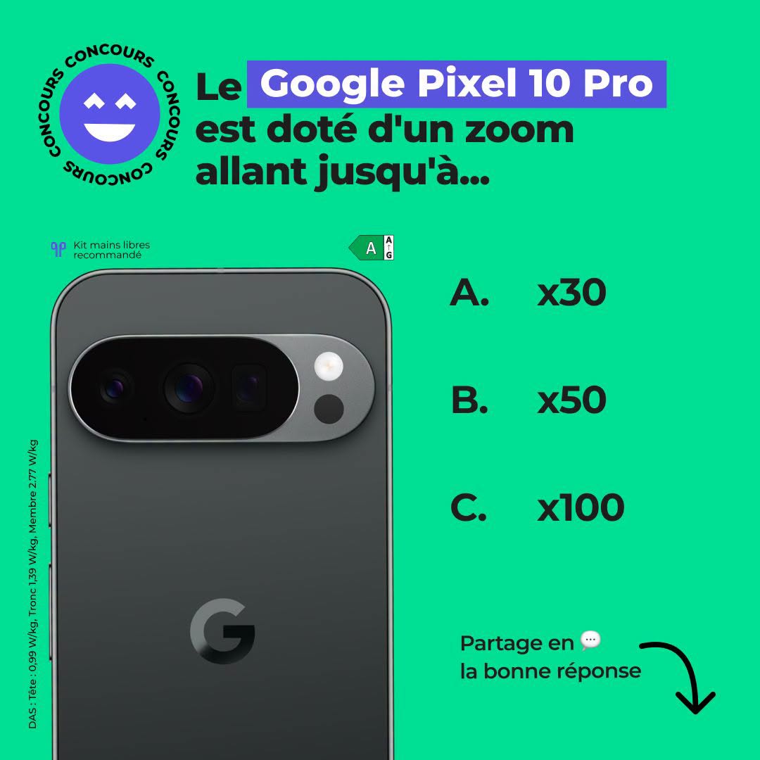Tente de remporter un Google Pixel 10 Pro avec RED !