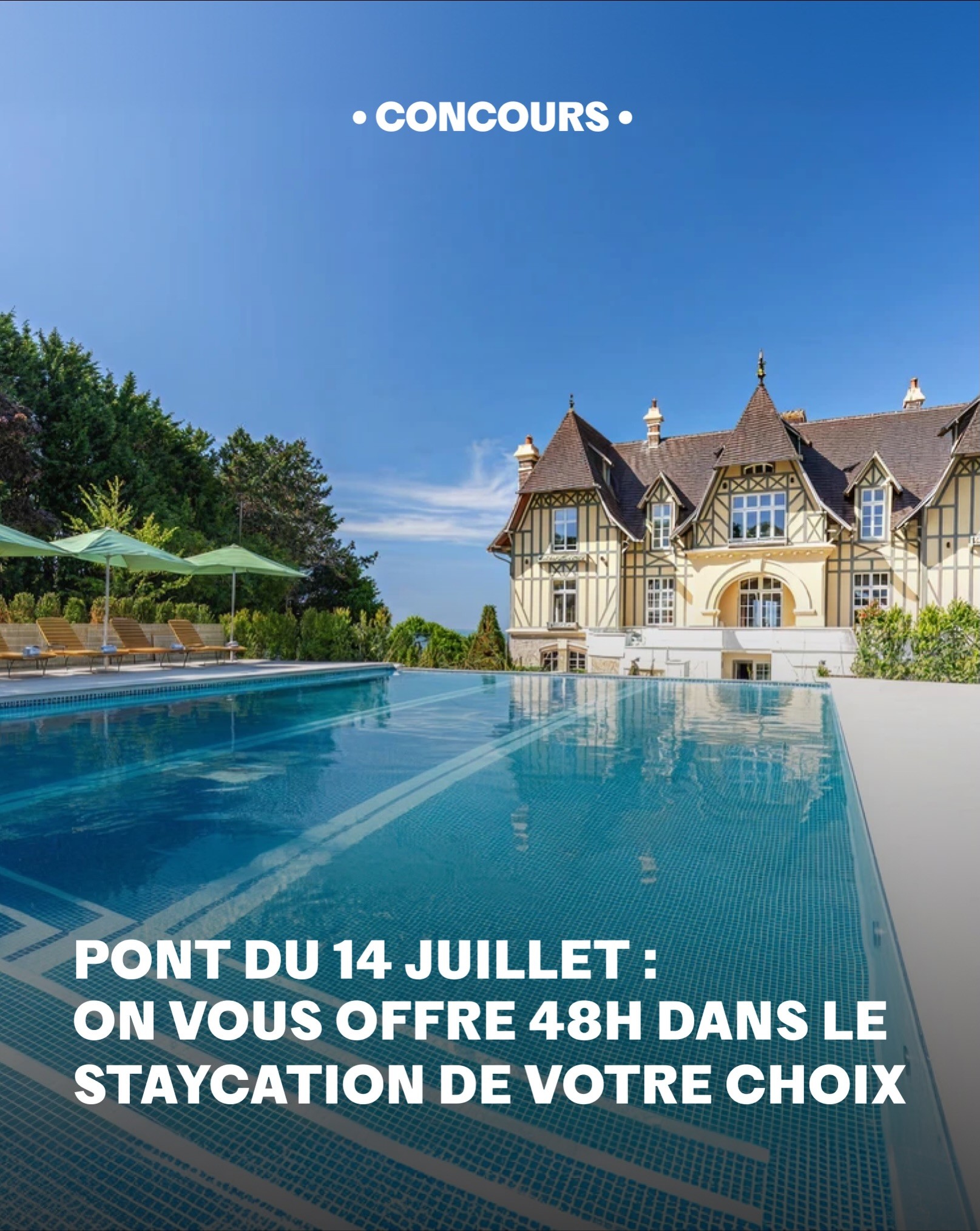 Remportez une carte cadeau d’une valeur de 250€ valable un an sur l’expérience Staycation de votre choix (Bordeaux, Marseille, Paris, …)