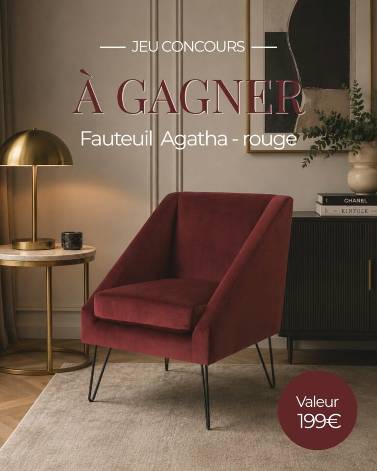 Tentez de remporter le fauteuil Agatha rouge d&rsquo;une valeur de 199€