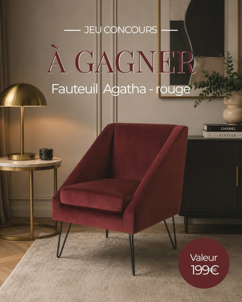 Tentez de remporter le fauteuil Agatha rouge d’une valeur de 199€