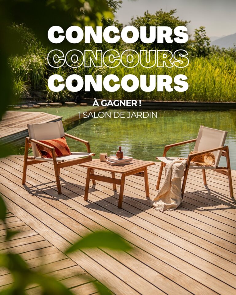 Gagnez un sublime salon de jardin blanc et bois massif PADANG d&rsquo;une valeur de 249,99€ !