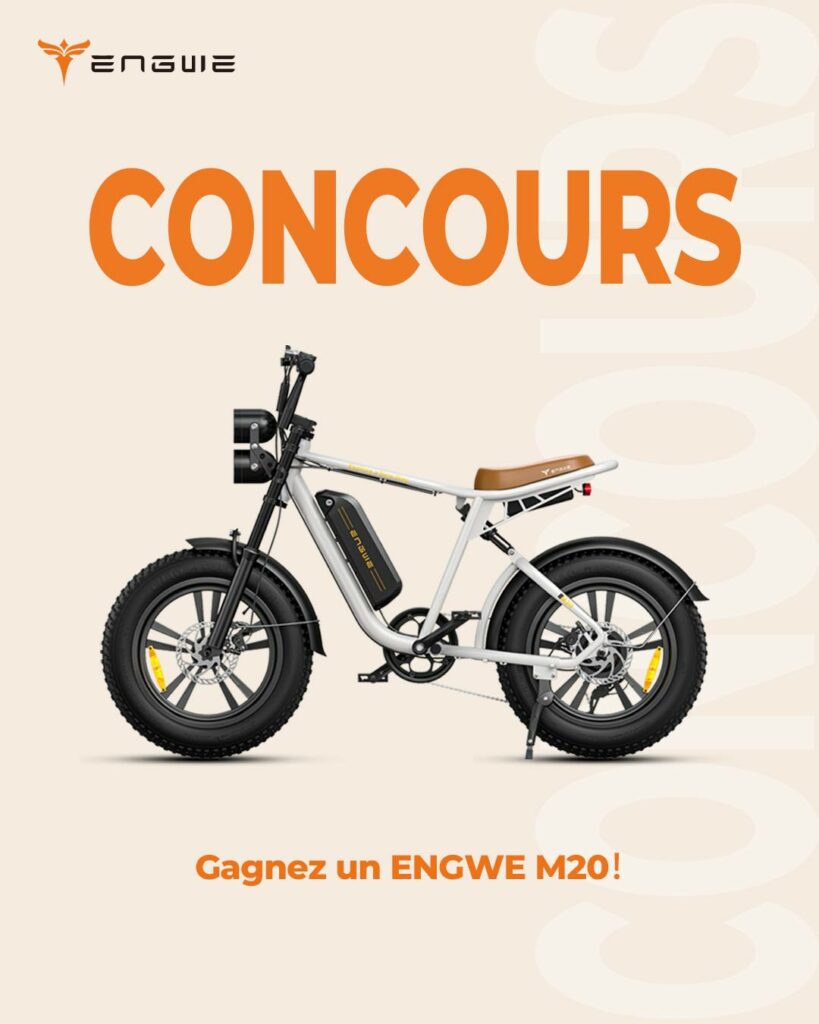 Gagnez un un vélo électrique au design moto vintage ENGWE M20