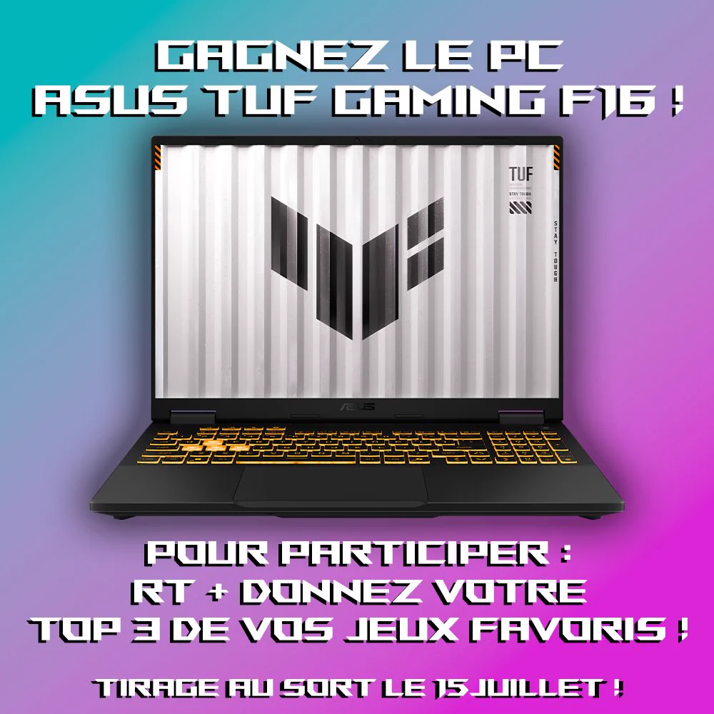 Gagnez un PC portable ASUS TUF Gaming F16