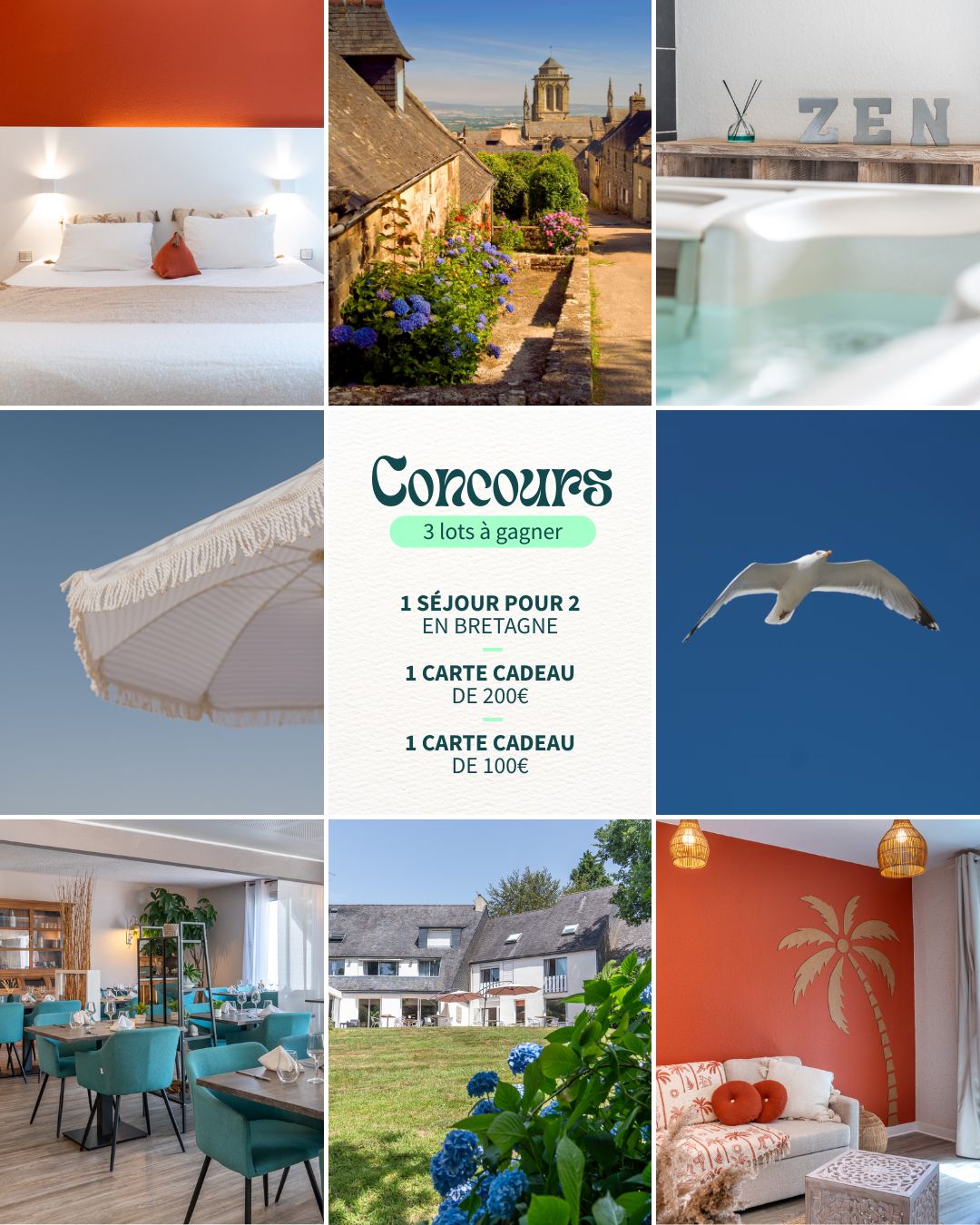 Gagnez un séjour pour 2 personnes au Logis Hôtel Latitude Ouest, Restaurant & Spa à Locronan