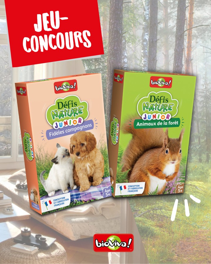 Gagnez des jeux de société Bioviva dont les deux nouveautés Défis Nature Junior !