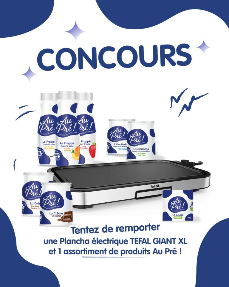 Tentez de remporter une Plancha électrique TEFAL GIANT XL et une sélection de produits Au Pré !