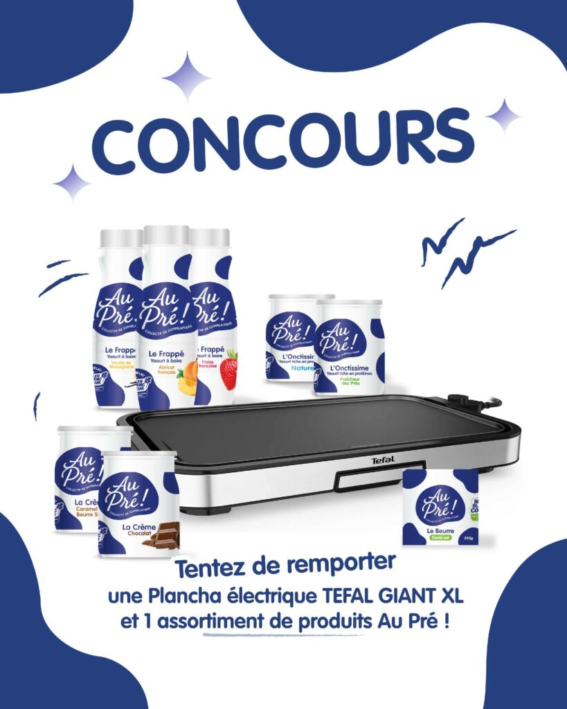 Tentez de remporter une Plancha électrique TEFAL GIANT XL et une sélection de produits Au Pré !