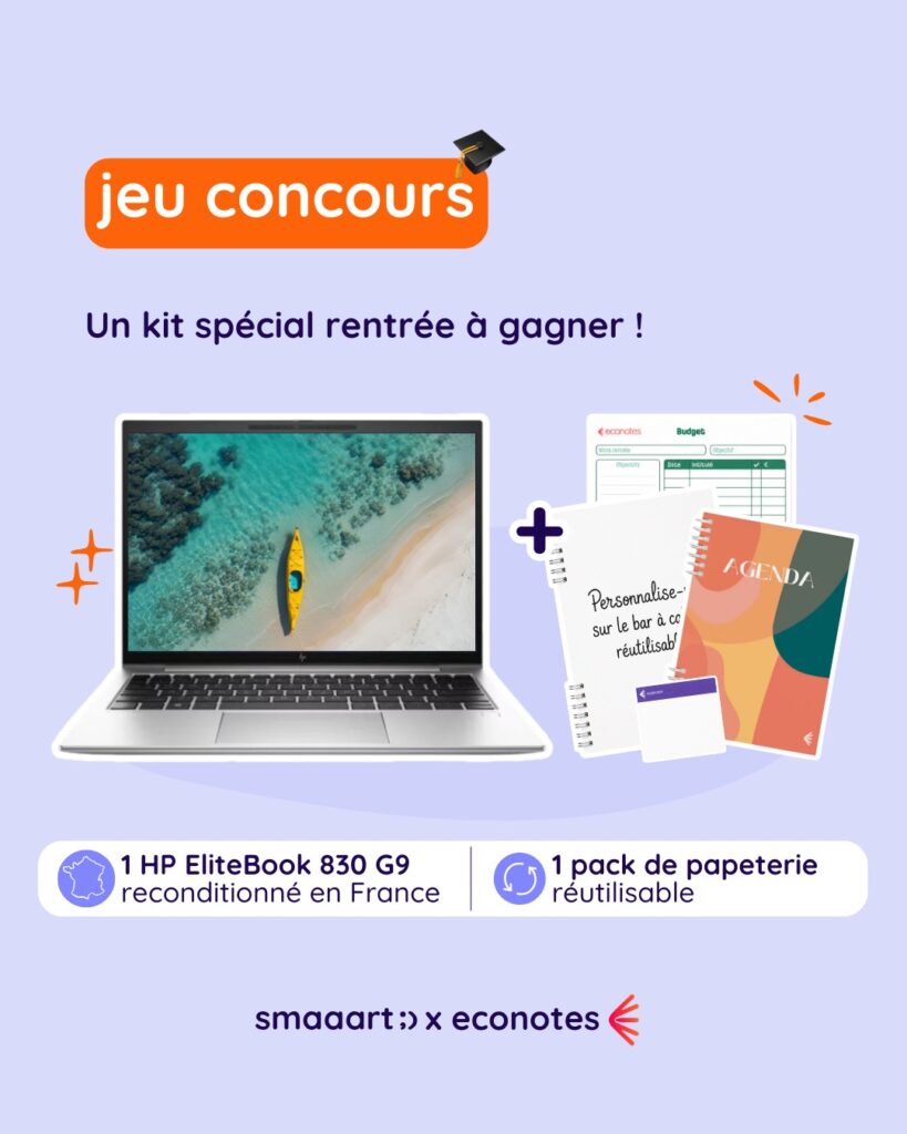 Gagnez un ordinateur portable HP EliteBook 830 G9 reconditionné en France par smaaart