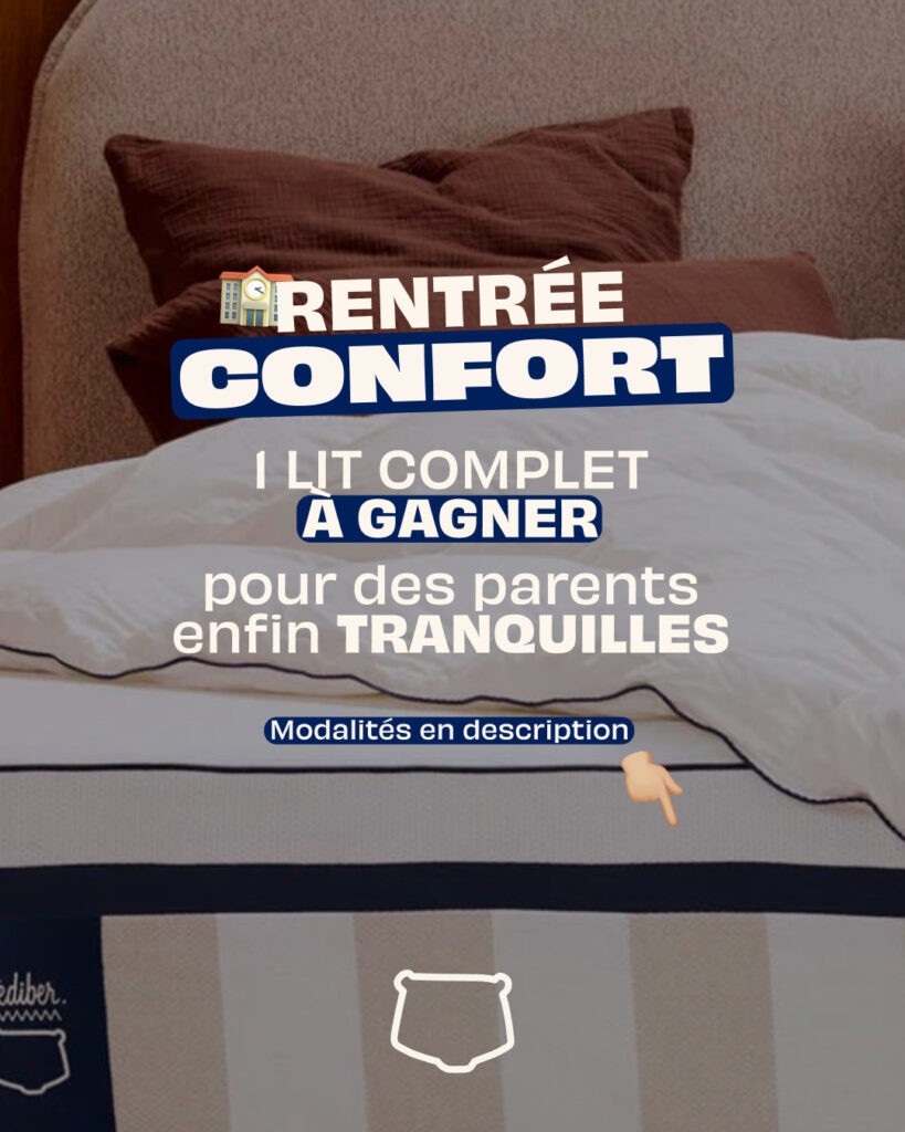 À GAGNER : Un pack lit 4 étoiles contenant le matelas Hybride Premium 160×200