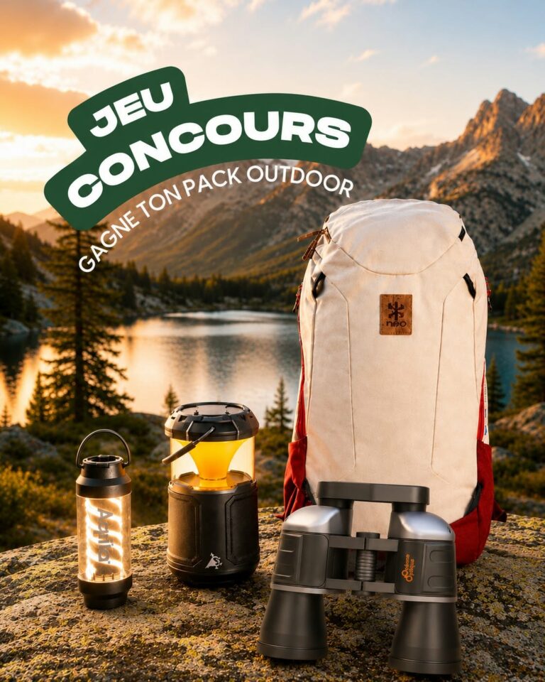 Tentez de remporter un pack outdoor exceptionnel pour profiter pleinement de vos escapades en pleine nature !