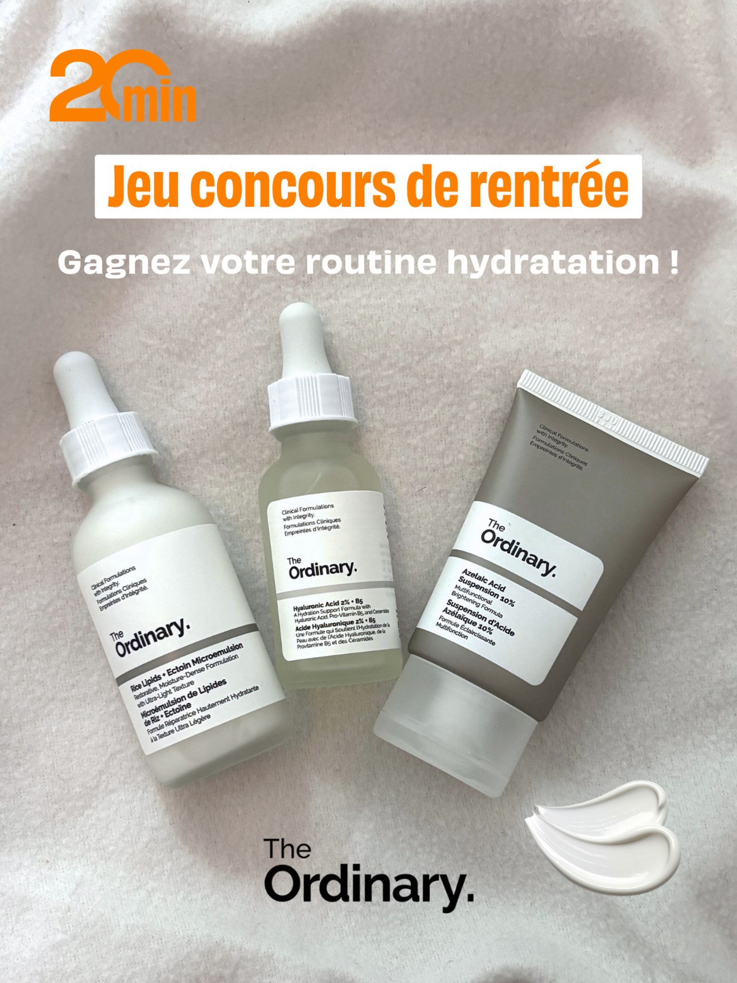 Remportez un pack hydratation The Ordinary composé de trois soins pour chouchouter votre peau et compléter votre routine quotidienne