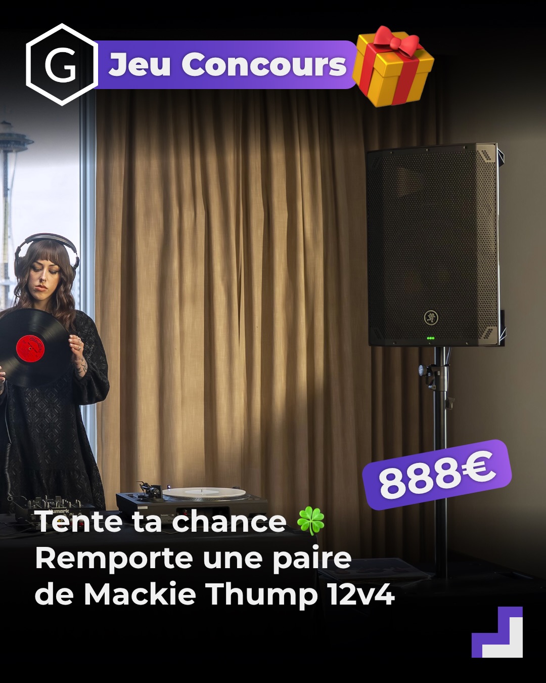Gagnez une paire d&rsquo;enceintes de sonorisation actives Mackie Thump12v4 d&rsquo;une valeur de 888€